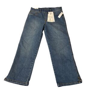Gloria Vanderbilt Jeans Womens 6 Blue Denim Shape Effect Stretch High Rise Capri